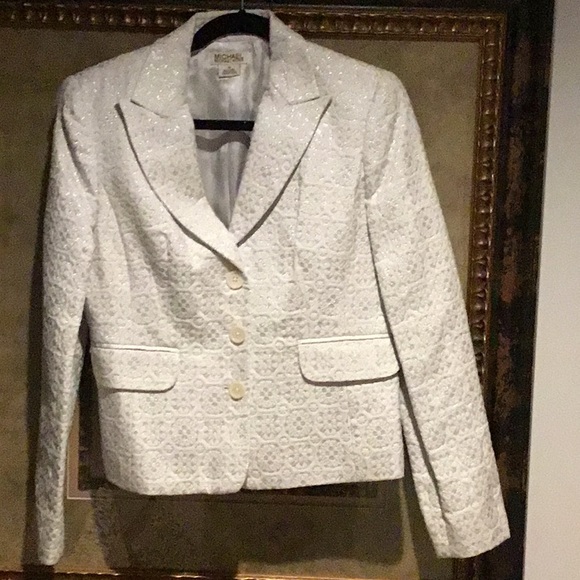 MICHAEL Michael Kors Jackets & Blazers - Michael Kors Palest Gray Jacket w/Silver Metallic